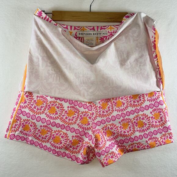 Gretchen Scott Womens Snappy Skort Sz S Preppy Resort Tennis Demask Print - Picture 11 of 15